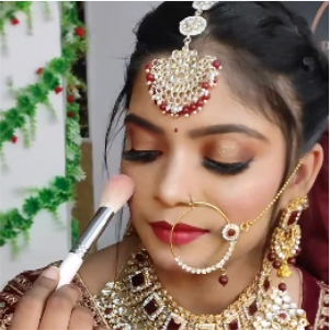 student work in puja makeup studio and academy ranchi